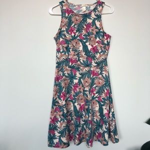 Tropical Print Dress